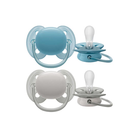Philips Avent Ultra Soft garçon bleu gris 6-18 mois (2 pièces)