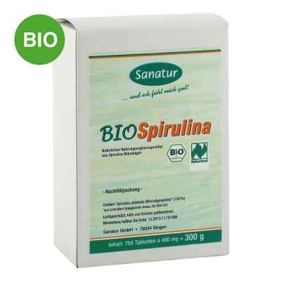 Biospirulina microalgues 400 mg comprimés recharge (750 pièces)