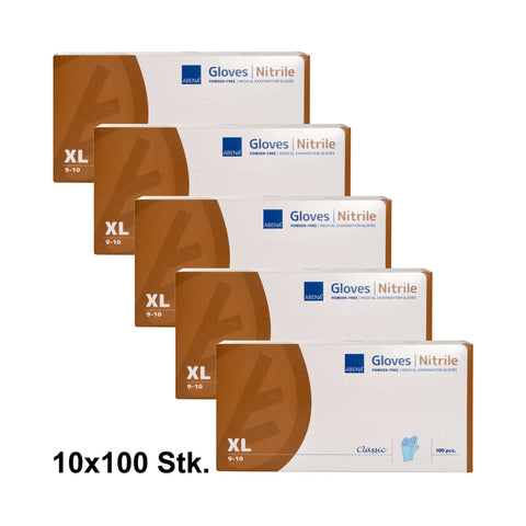 Abena Hospicare Latexhandschuhe puderfrei chloriert (10 x 100 Stück)