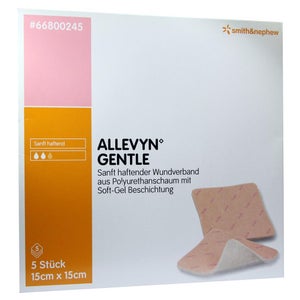 Allevyn Gentle pansement en mousse 15x15 cm (5 pièces)