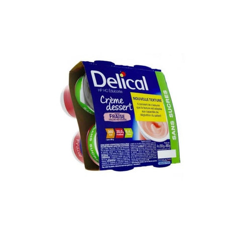 Delical Dessertcreme zuckerfrei hochproteinreich hochkalorisch Vanille (4 x 200 g)