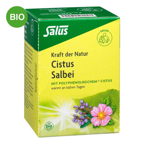 Salus Cistus & Sage – organic herbal tea for moments of pleasure (15 tea bags)