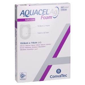 Aquacel Ag Foam adhésif talon (14x19,8 cm, 5 pièces)