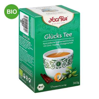 YOGI TEA Glücks Tee Kräutertee mit Zimt, Hopfen und Orangenschale (17 Beutel), 34 g