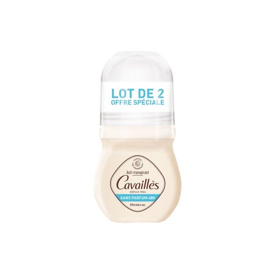 Cavaillès Déodorant Anti-transpirant Sans Parfum 48h Roll-On 2x50ml