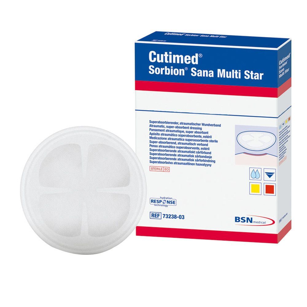 Cutimed® Sorbion Sana Multi Star 11 cm (10 pièces)