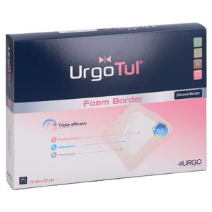 UrgoTül Foam Border pansement 15x20 cm (10 pièces)