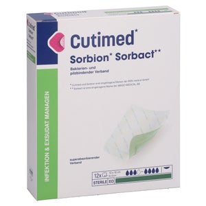 Cutimed Sorbion Sorbact pansement 10x1 (12 pièces)