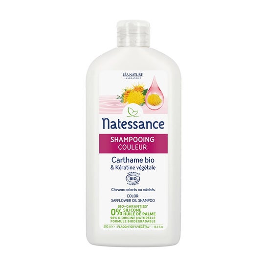 Natessance Shampooing Couleur Carthame & Kératine Végétale 500 ml