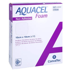 Aquacel Schaumverband nicht haftend 10x10 cm (10 Stück)