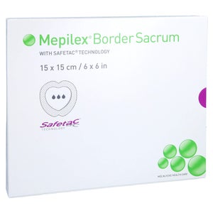 Mepilex Border Sacrum pansement en mousse 15x15 cm (5 pièces)