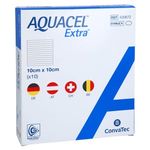 Aquacel Extra 10x10 cm pansement (10 pièces)