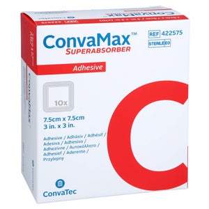 Convamax Superabsorber selbstklebend 7,5x7,5 cm (10 Stück)