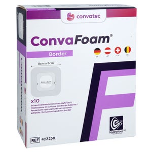 Convafoam pansement mousse Border (8x8 cm, 10 pièces)
