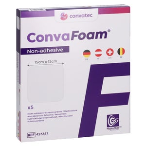 Convafoam pansement en mousse non adhésif 15x15 cm (5 pièces)