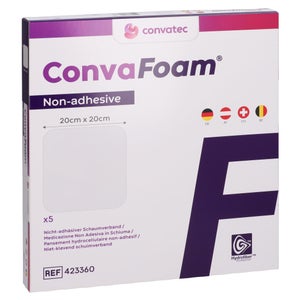 Convafoam pansement en mousse non adhésif (20x20 cm, 5 pièces)