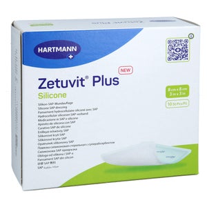 Zetuvit plus Silicone stérile 8x8 cm (10 pièces)