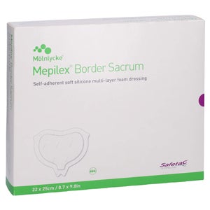Mepilex Border Sacrum pansement en mousse 22x25 cm (10 pièces)