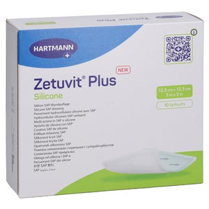 Zetuvit Plus Silicone steril 12,5x12,5 cm (10 Stück)
