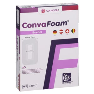Convafoam Border pansement en mousse (8x13 cm, 5 pièces)