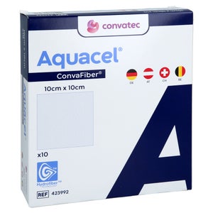 Aquacel Convafiber Wundauflage 10x10 cm (10 Stück)