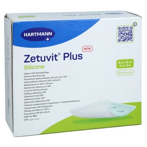 Zetuvit Plus Silicone stérile 8x8 cm (10 pièces)