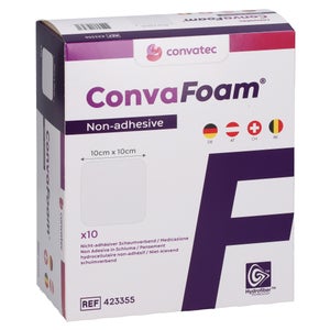 1001 Artikel Medical Convafoam nicht haftender Schaumverband (10x10 cm, 10 Stück)