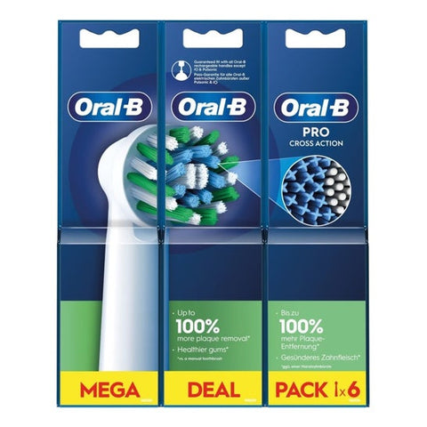 Oral-B CrossAction Brush Head with CleanMaximiser Technology 8 Count