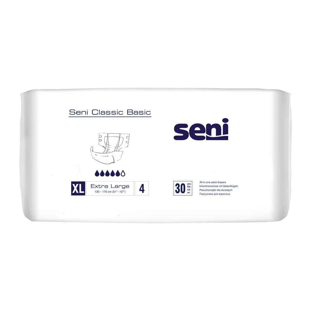 Seni Classic Basic XL culottes d'incontinence pour adulte (30 pièces)