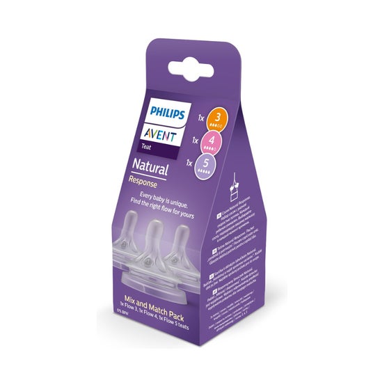 Philips Avent Pack Mix & Match Tétine Natural Response T3+T4+T5