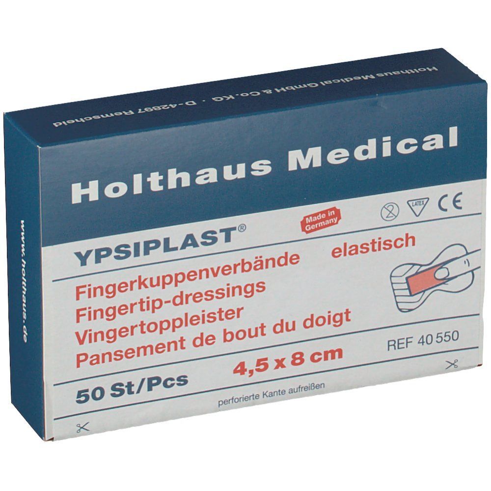YPSIPLAST® Pansement pour bout de doigt, élastique 4,5 cm x 8 cm (50 pièces)