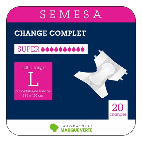 Marque Verte Change Ad Nuit Plus Large T3 (20 pièces)