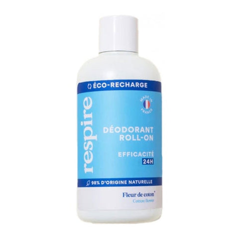 Respire Déodorant Roll On Fleur de Coton Eco Recharge 150ml