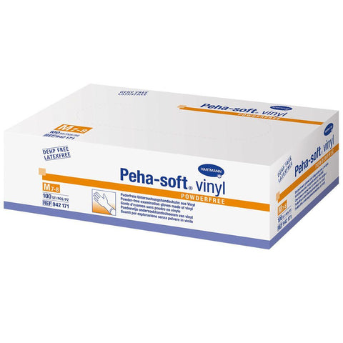Peha-soft Untersuchungshandschuhe Vinyl unsteril puderfrei M (100 Stück)