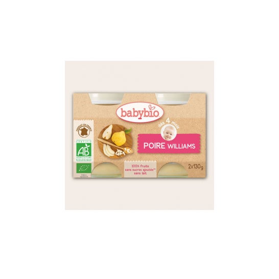Babybio Petits Pots Poire Bio dès 4 mois 2x130g