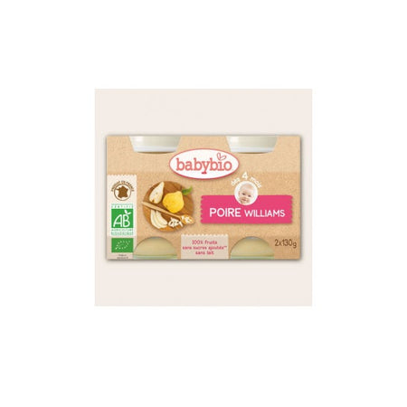 Babybio Petits Pots Poire Bio dès 4 mois 2x130g