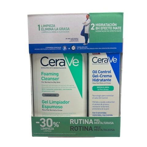 CeraVe Routine Peaux Mixtes Grasses Pack Foaming + Oil Control