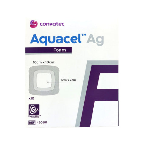 AQUACEL Ag mousse adhésive 10x10 — 10 pièces