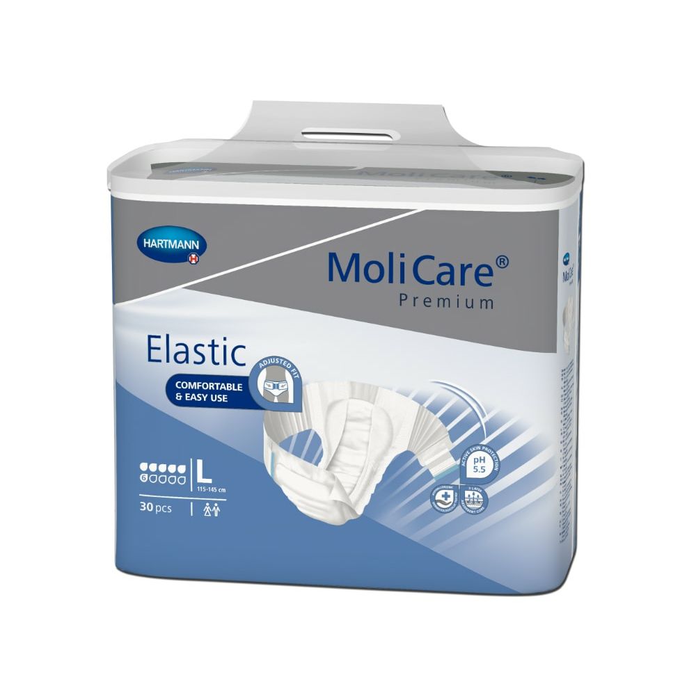 MoliCare Premium Elastic 6 gouttes taille L (30 pièces)