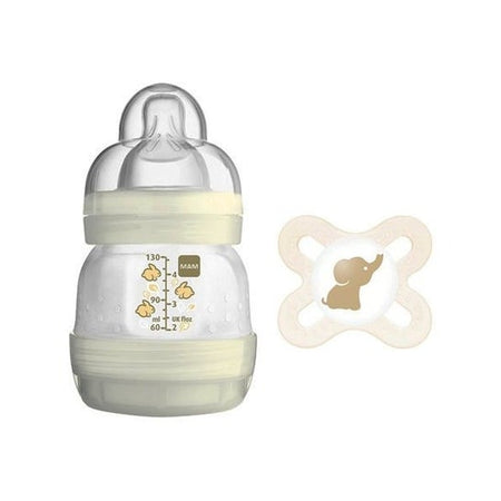 MAM Biberon anticolique 130 ml + sucette 0-2 mois silicone
