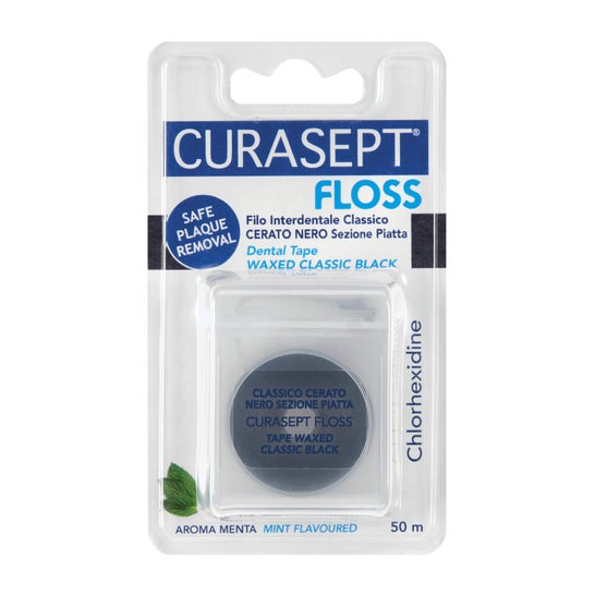Curasept Floss fil dentaire noir ciré chlorhexidine (50 m, 1 unité)