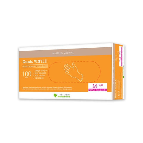 Marque Verte Vinylhandschuhe NP Small (Packung mit 100 Stück)