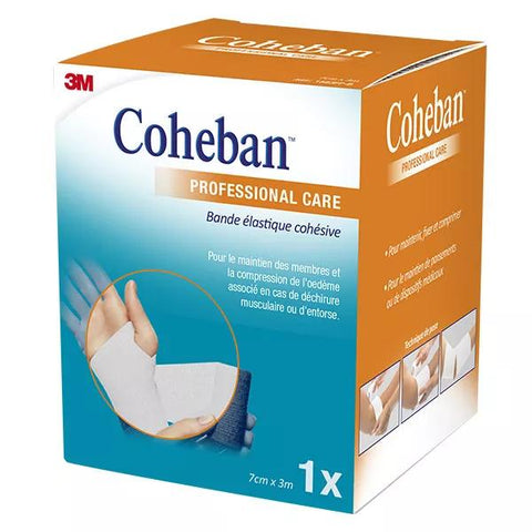 3M Coheban Elastische Kohäsive Bandage Weiß 7cm x 3m