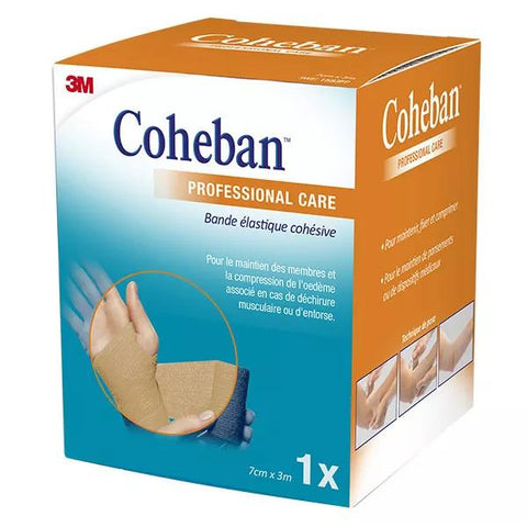 3M Coheban Elastische, Kohäsive Binde Hautfarben 7cm x 3m