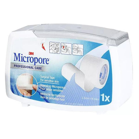 3M Micropore Professional Care Mikroporöses Heftpflaster 2,5 cm x 9,14 m
