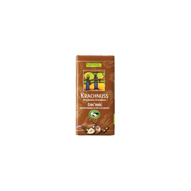 Rapunzel Krachnuss chocolat au lait aux noisettes HIH (100 g)
