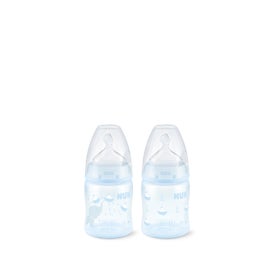 Nuk Biberon Tétine silicone bleue taille 1 orifice m 150 ml