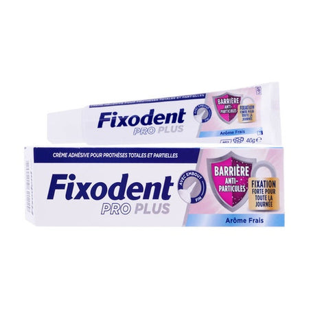 Fixodent Pro Plus Barrière Anti-Particules Crème Adhésive Frais 40g