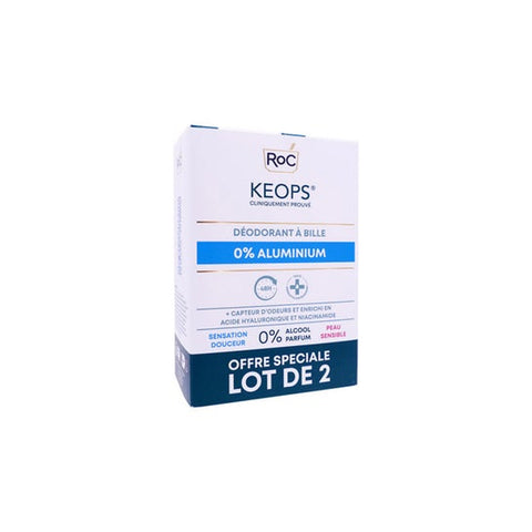 Keops roll-on deodorant for normal skin (2x30 ml)