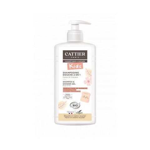 CATTIER KIDS 2-in-1 Shampoo & Shower Gel Body and hair - Organic Marshmallow Flower — 500 ml